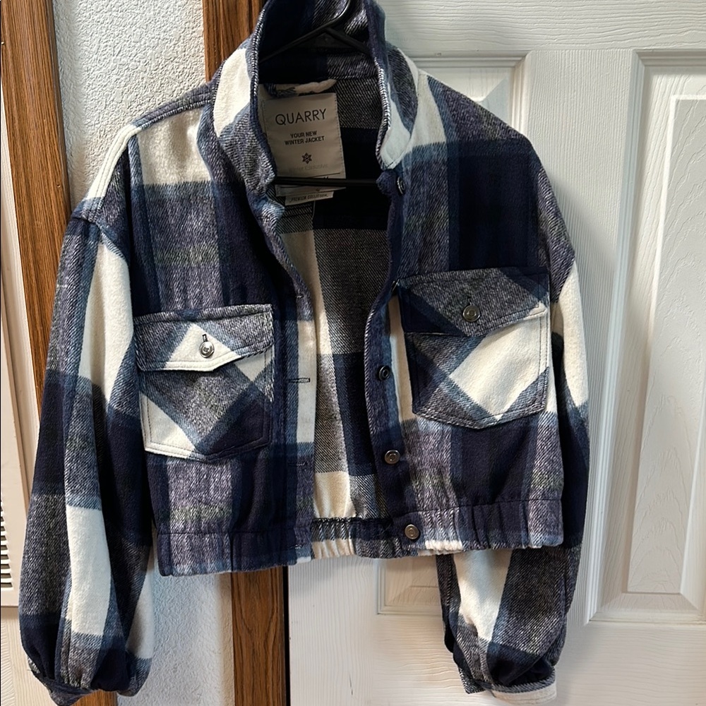 Quarry Plaid Cropped Jacket